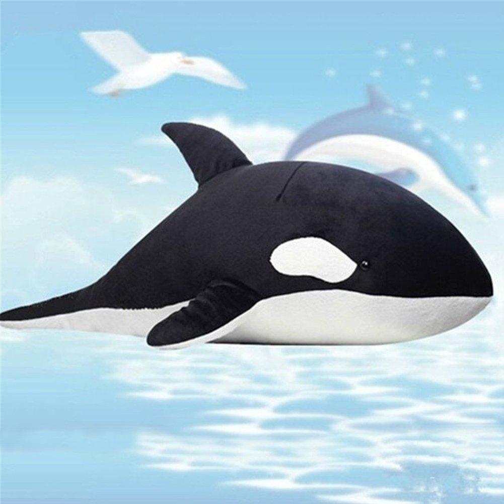(Bidason) Plush Killer Whale Body Pillow, Whale Body Pillow, Lumbar Pillow, Cushion, Sleeping Toy, Whale Body Pillow