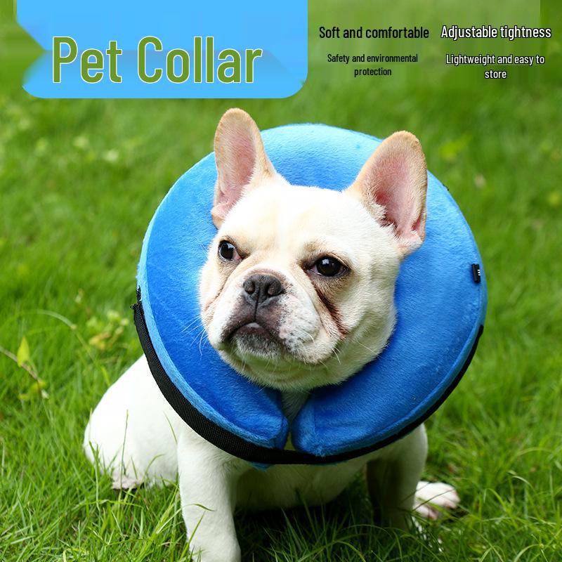 Elizabethan Inflatable Pet Collar: Anti-Bite, Anti-Lick Grooming Protection for Dogs & Cats