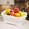 Silicone Vegetable Washing Basin Foldable Laundry Tub Durable Dishpan  Fruit