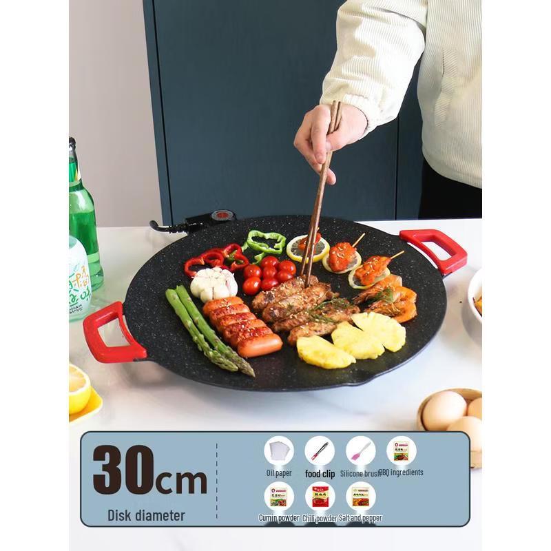 Jun Ding Ying Korean Style Electric Smokeless BBQ Grill with Maifan Stone Plate