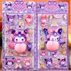Sanrio Cartoon Happy Buttocks Sticker My Melody Kuromi 3D Relief Bubble Decals Toys Kawaii Soft Pinched Decompression Sticker
