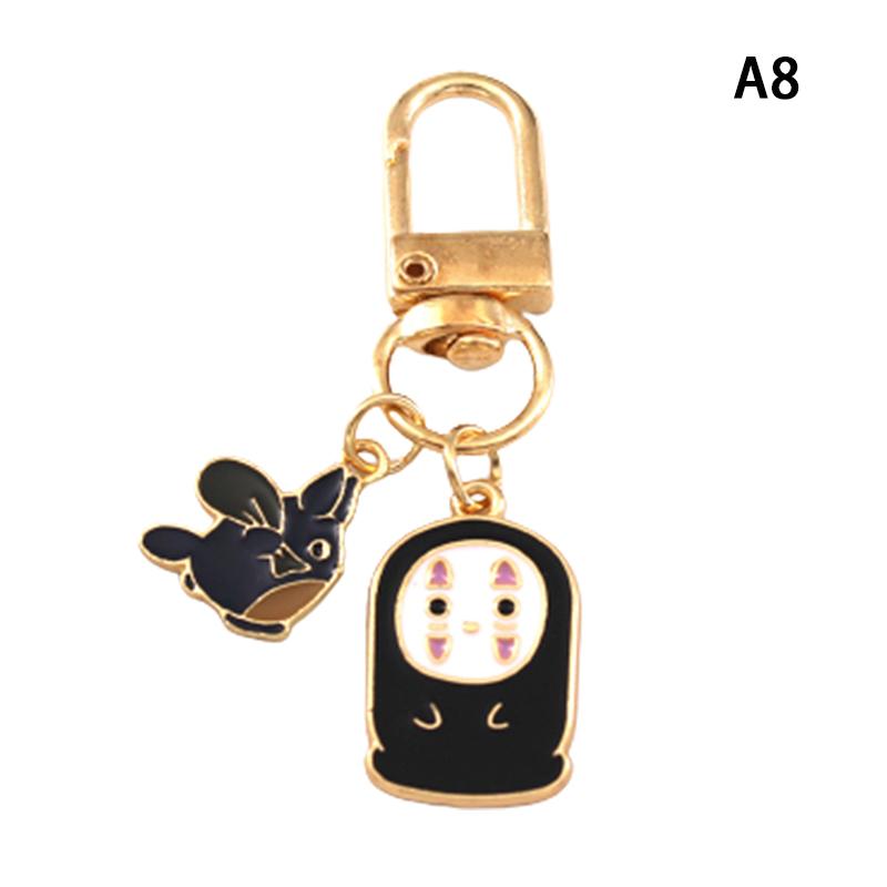 Cesta do fantazie, kreslené anime figurky, kreativní kovová klíčenka bez tváře, roztomilý přívěsek na klíče, taška, přívěsek, přívěsky na klíče od auta, příslušenství