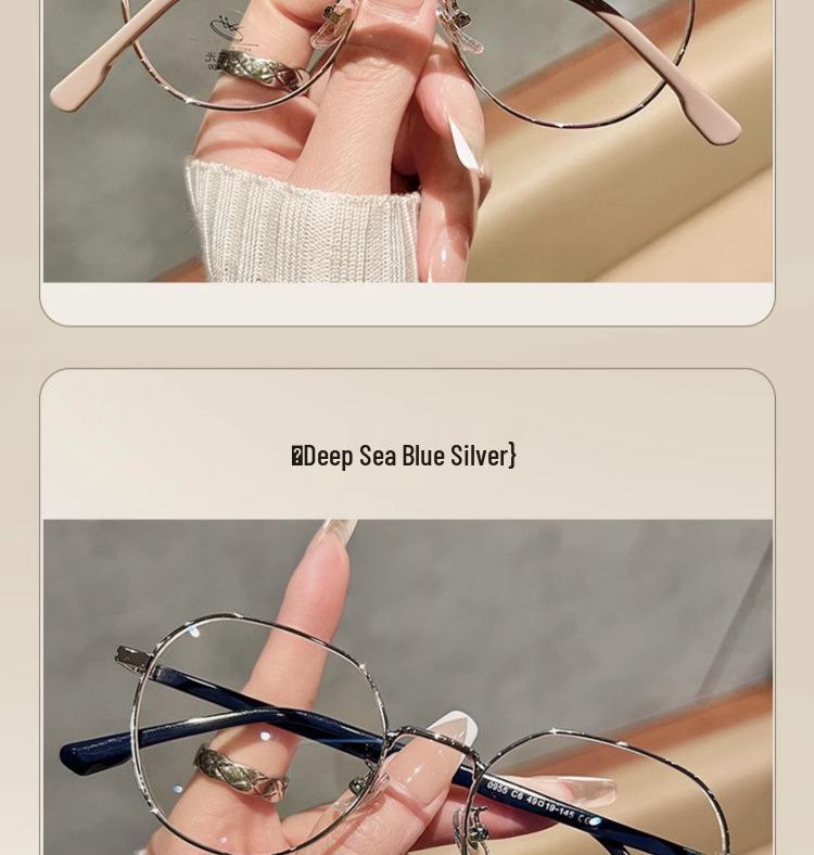 Schicke Retro-Brille mit Goldfaden und kleinem Rahmen für Damen - High-End-Stil, für Sehstärken geeignet