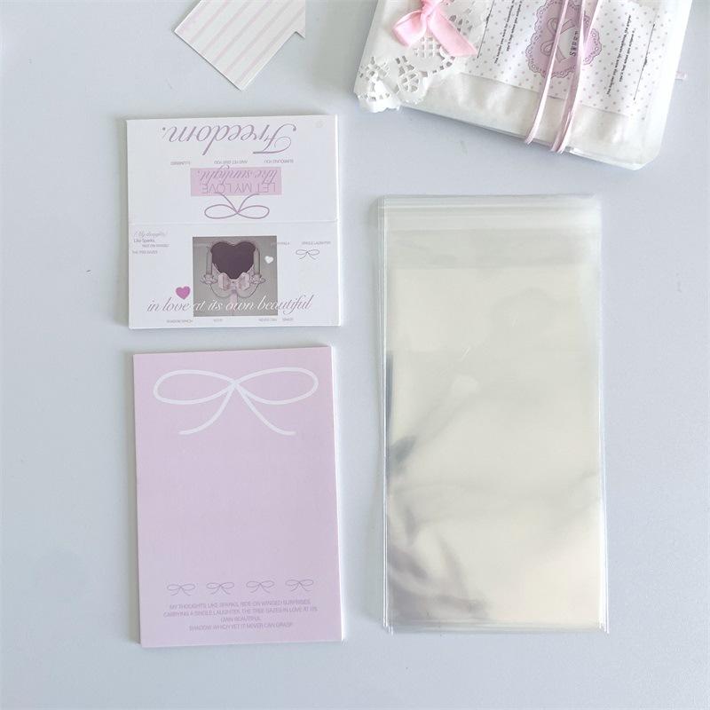 10pcs/set Cute Fashion Kpop Photocard Package Bag Sweet Simplicity Anime Photo Card Decor Bag Cardstock Student Supplies