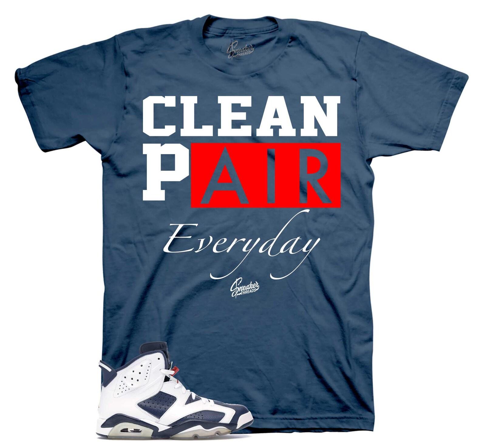 Sneaker Tees To Match Retro 6 Olympic - Clean Pair Shirt 3XL