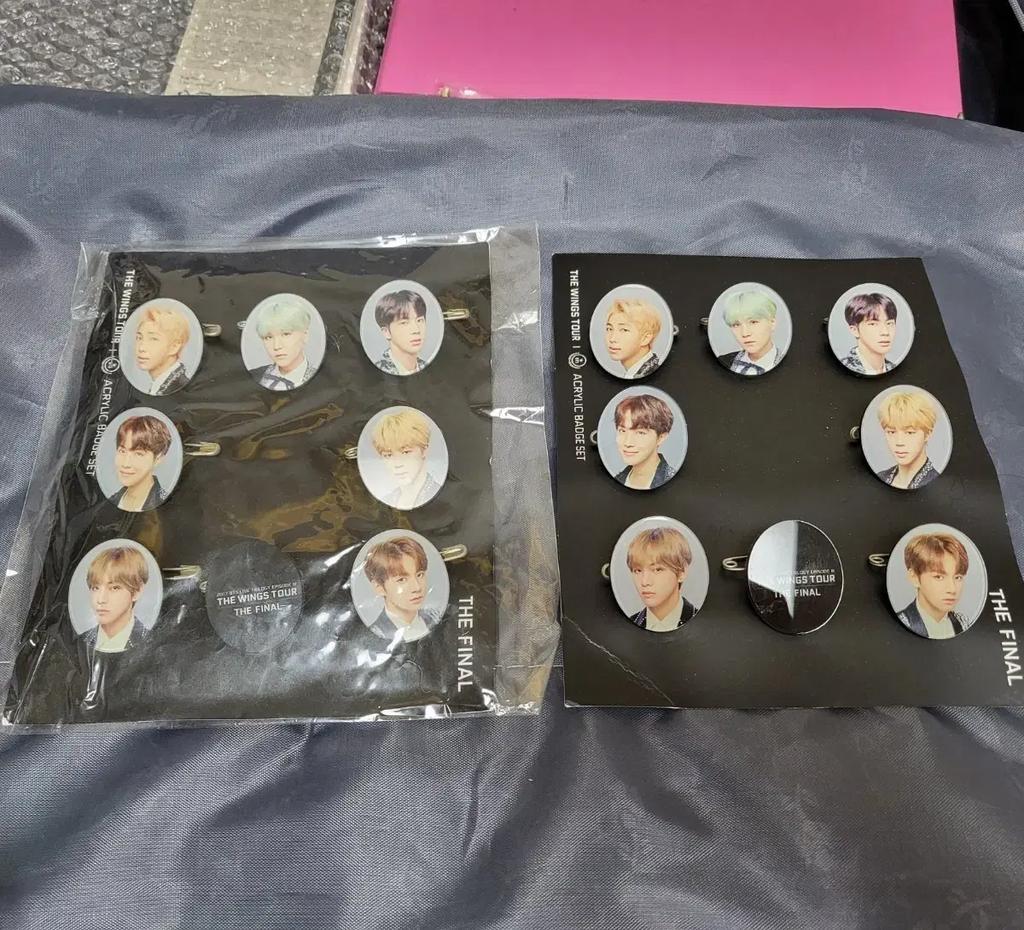 BTS Bangtan Wing Tour Acrylic Badge Set (Wings Corn, Suya Seokjin, Jimin, V)