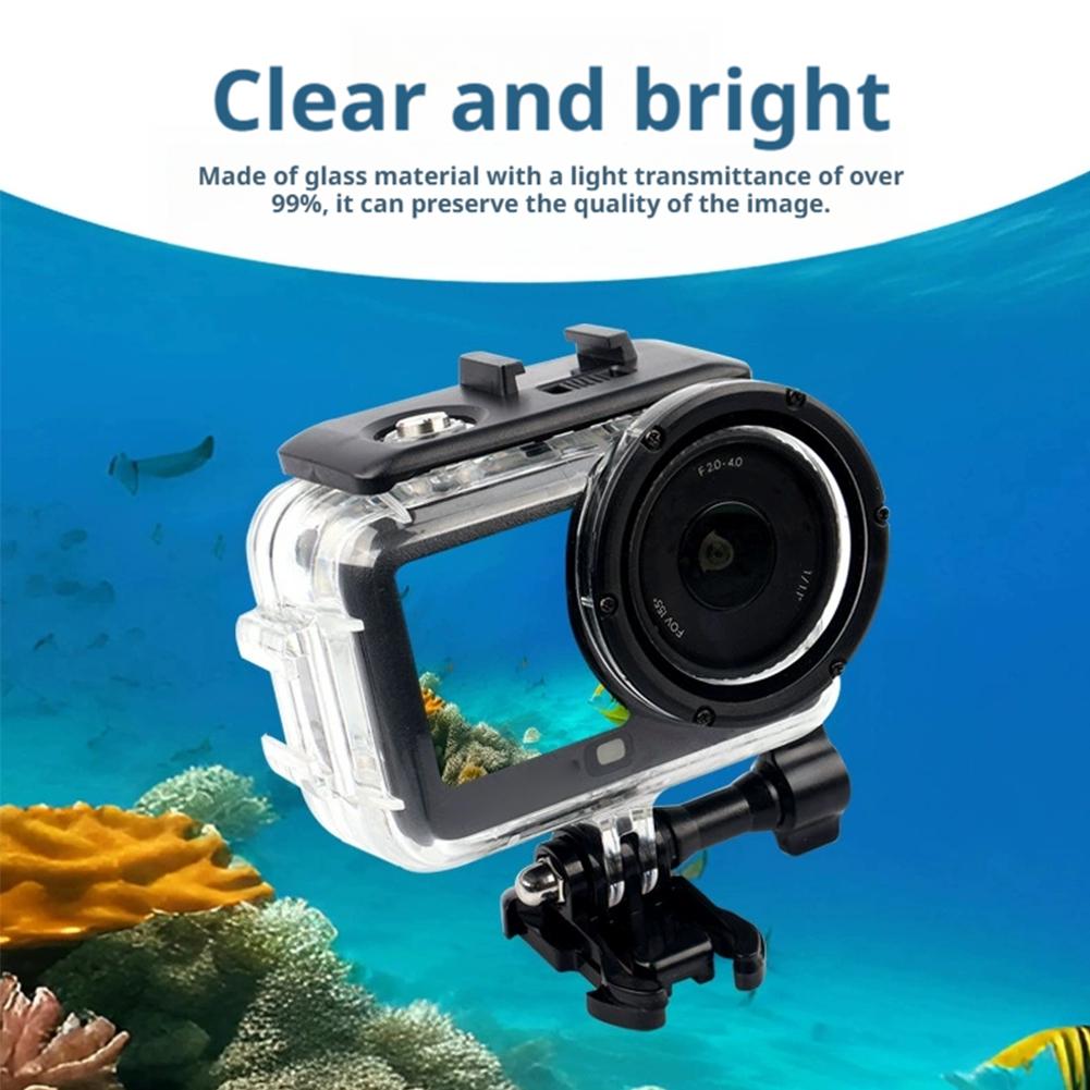 Pour DJI Action 6 Étui de protection étanche et accessoires d'objectif en verre trempé haute définition