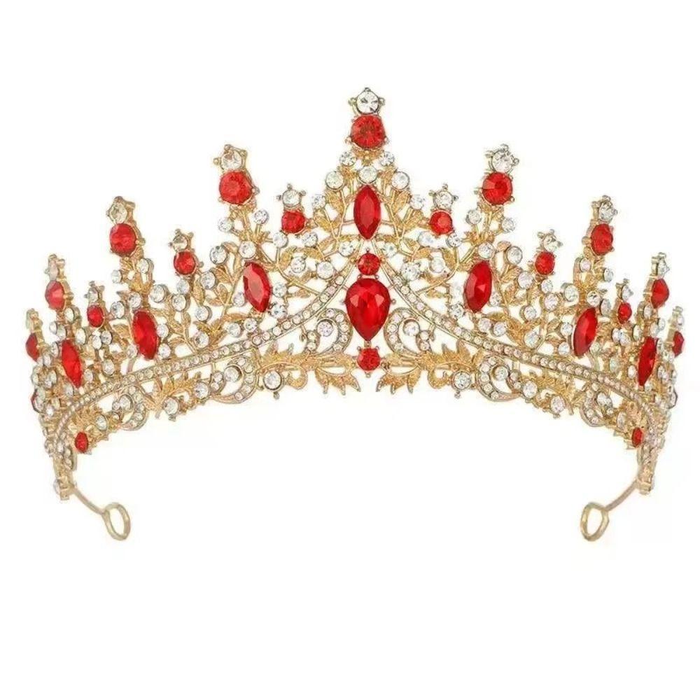 Hair Jewelry Baroque Crystal Crowns Shiny Ornament Princess Crown Rhinestone Diadem  Wedding
