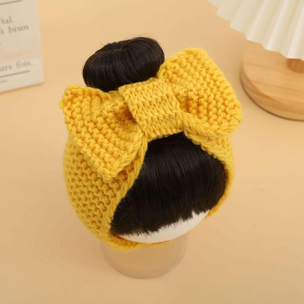 Props Decor Newborn Princess Wig Headband Toddler Neat Bang Baby Hair Wig Knitted Bow Bang