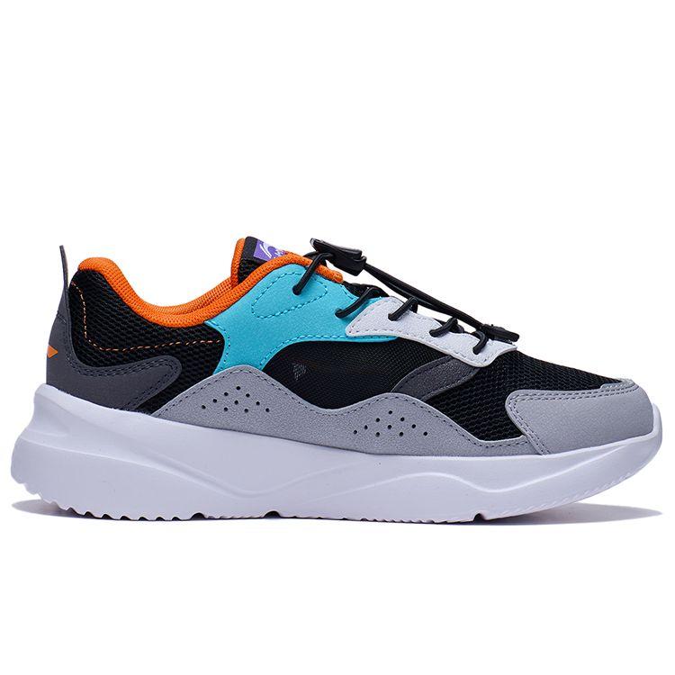 Li Ning Kids Ln 90 Summer Comfortable Shock Absorption Rebound Casual Shoes Kids Sneakers Black Gray White YKCT072-5