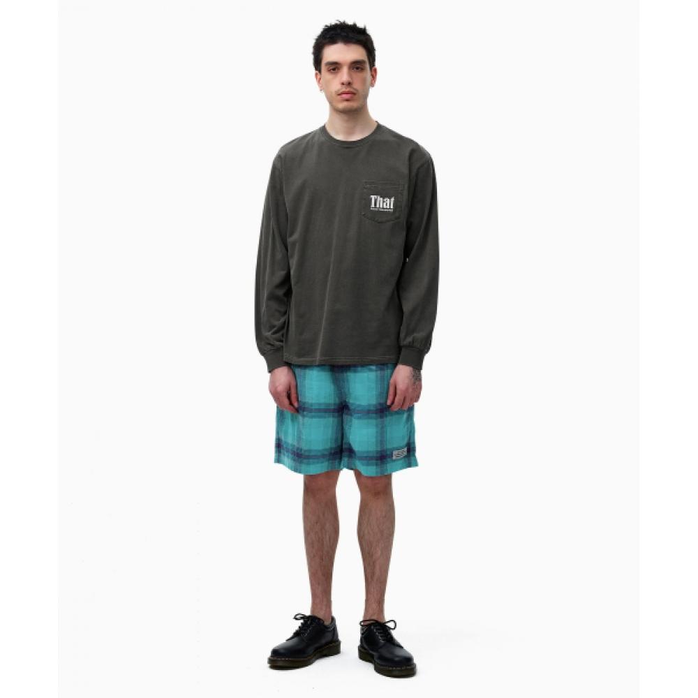 Thisisneverthat Beted Check Short Green