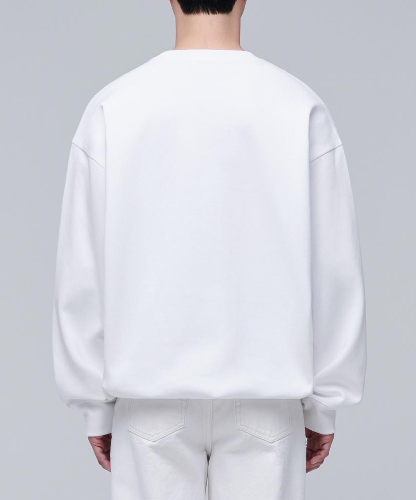Musinsa Standard Flat Terry Oversized String Sweatshirt [White]