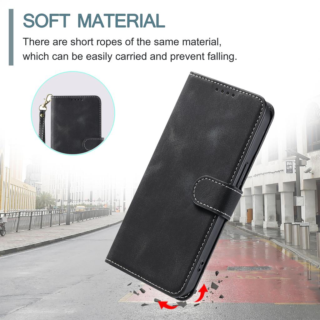 Leather Flip Wallet Case For iPhone 16 Plus 15 14 13 12 11 Pro Max 16E Xs Xr 8 7 Card Stand Book Coque Phone Cover With Lanyard