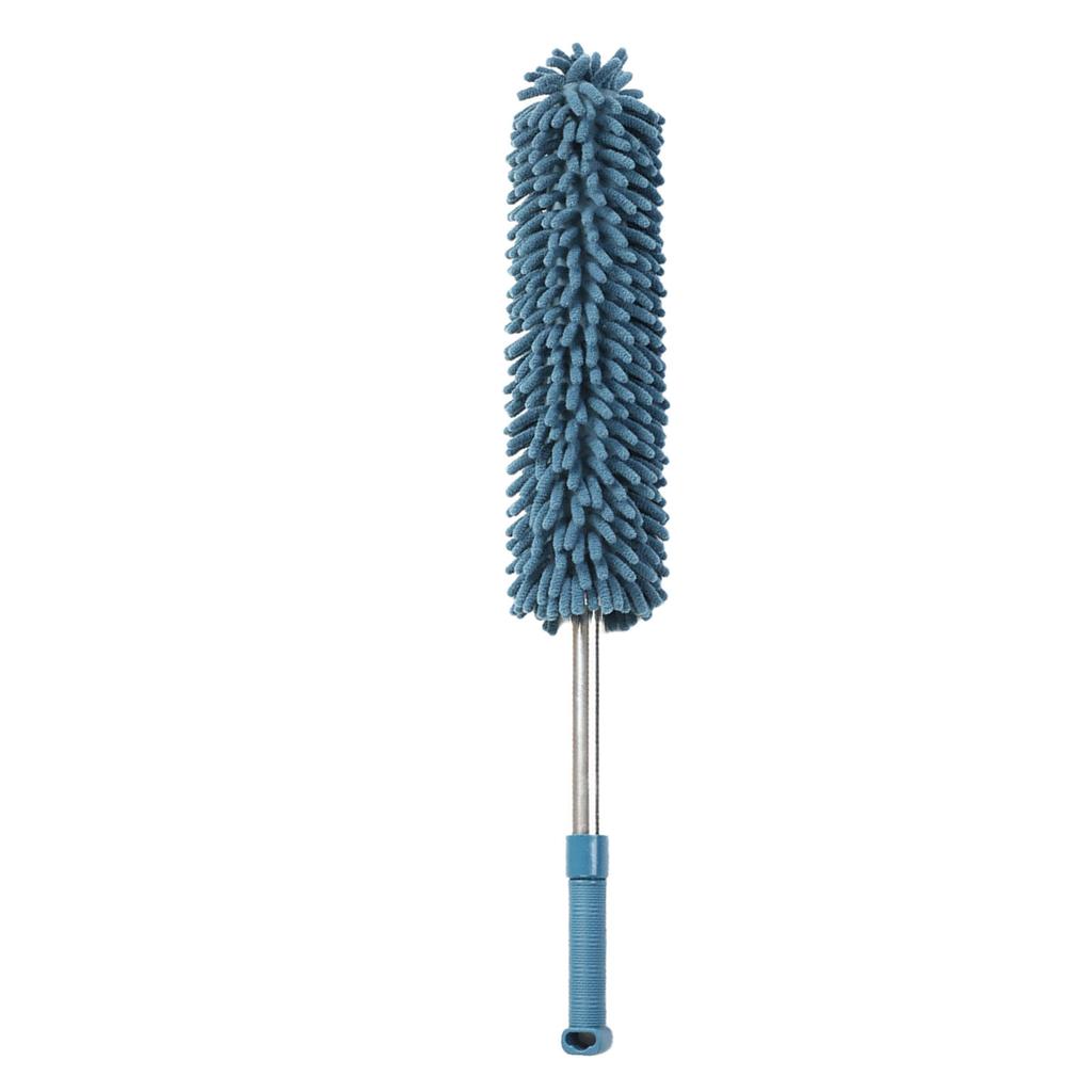 Retractable Duster Washable Reusable Multifunctional Portable Dust Brush for Bed Desktop Home Dark Blue