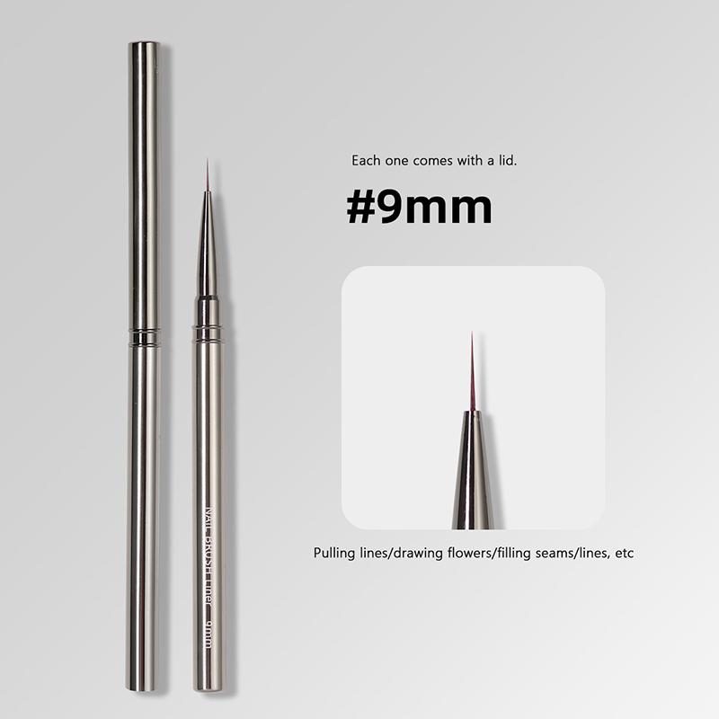 6/9/12/15/18Mm Nail Liner Brush Set Handle Nail Art Pen Brush Drawing Lines Stripe Painting Flower Pen Nail Art Manicure Tools
