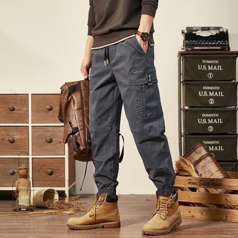 Techwear Cargo Pants Men Black Cargo Trousers Male Vintage Japanese Streetwear Hip Hop Pockets Casual Safari Style Loose