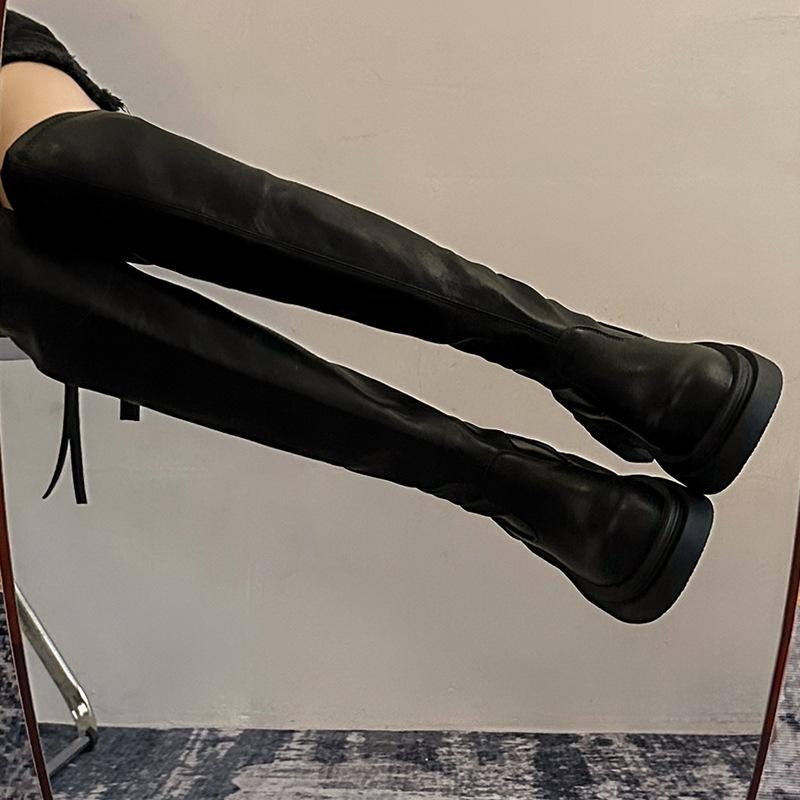 

Новый осенне-зимний дизайн 2025 года от Maillard - женские кожаные сапоги выше колена - модные и удобные в носке сапоги из искусственной кожи 39