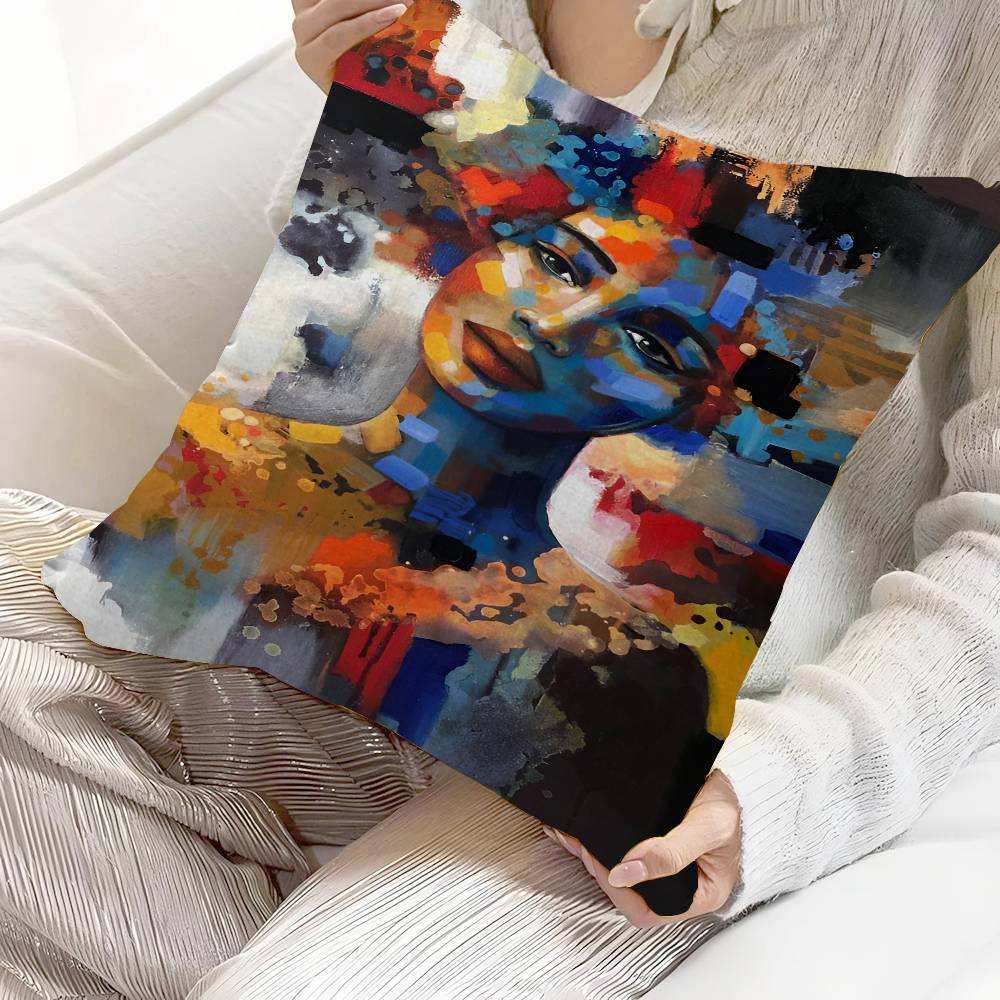 Abstract Figure Painting Pillow Anime Pillow Sofa Bed Head Pillow Cover Cushion Cover 45x45 Cm Fashion