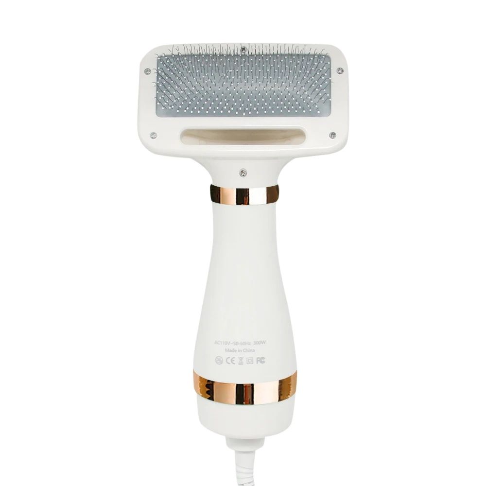 Pet Hair Dryer 2-in-1Cat Dog Puppy Dryer Grooming And Care Low Noise Adjust Temperature Pet Brush For Drying Portable Dog Blower