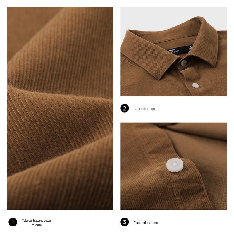 SEPTWOLVES Corduroy Long-Sleeve Shirt