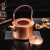 Tibetan Style Hammered Copper Tea Pot