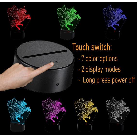 VANSIHO16 Colors 3D LED Night Light Base fit for DIY 3D Illusion Pattern on Acrylic Blanks,6sets 3D Night lamp Base with Remote Control USB Cable for