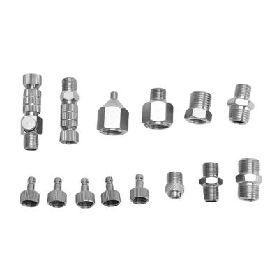 14PCS Airbrush Adapters Stainless Steel Airbrush Quick Release Fitting Connectors for Air Compressor