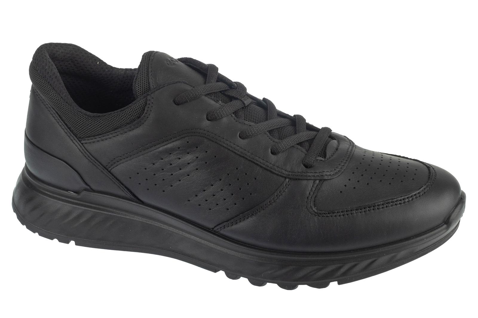 Ecco Exostride, Herrenschwarze Sneaker 42 schwarz