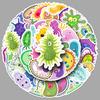 50-Pack Cute Microbe Stickers: Cartoon Waterproof Decor for Thermos, Notebook