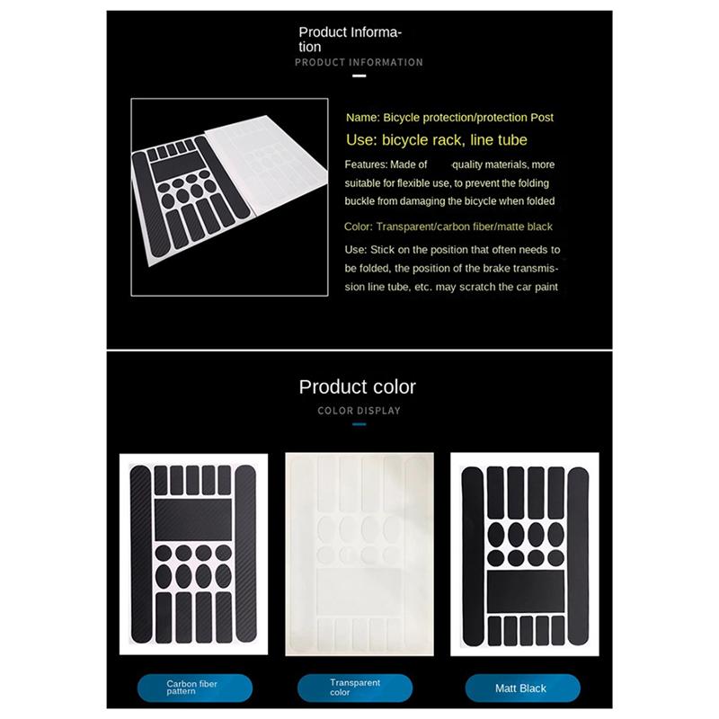 Classy-Mountain Bike Road Bike Bicycle Anti-Scratch Chain Protector Bicycle Frame Protector Protective Car Paint Film