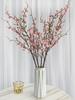 Artificial Cherry Blossom Branch with 5 Sub Branches 95cm Realistic Silk Flower Fake Peach Tree Branch for Wedding