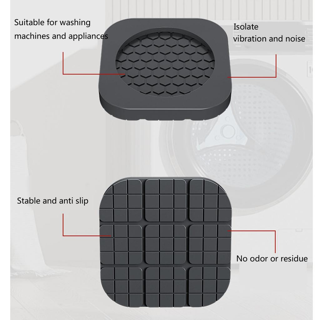 4Pcs AntiVibration Washer Pad Universal Washing Machine Feet Pad Support Stabilizers Vibration Dampers Foot Pad