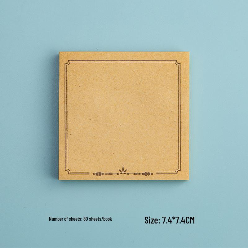 Kraft Paper Tearable Memo Pad - Reusable Grid Student Sticky Notes