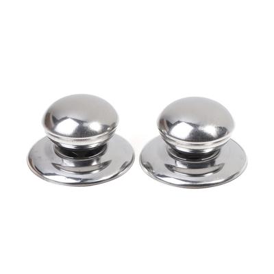 2pcs/set Stainless Steel Replaceable Cover Button Pan Pot Glass Lid Cover Handle