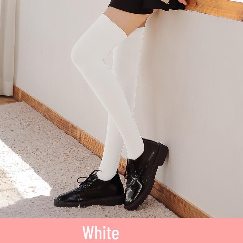 Ciorapi înalți până la coapsă Fenna din mătase și dantelă, antiderapanți, pentru femei – Colecția de primăvară/toamnă