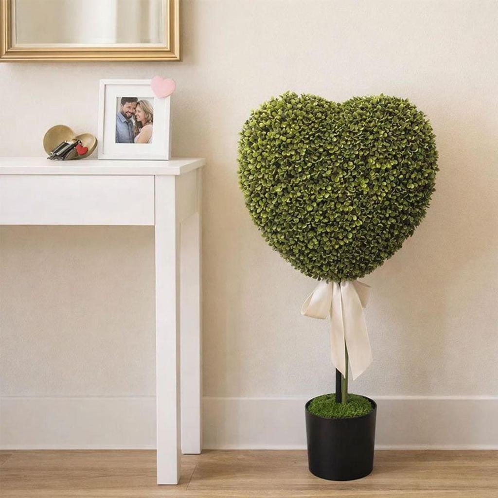 Alberi Finti a Forma di Cuore con Vaso Albero Topiario Simulato Alberi Decorativi Anniversario Alberi Decorazione Cuore San Valentino Decorazione Casa