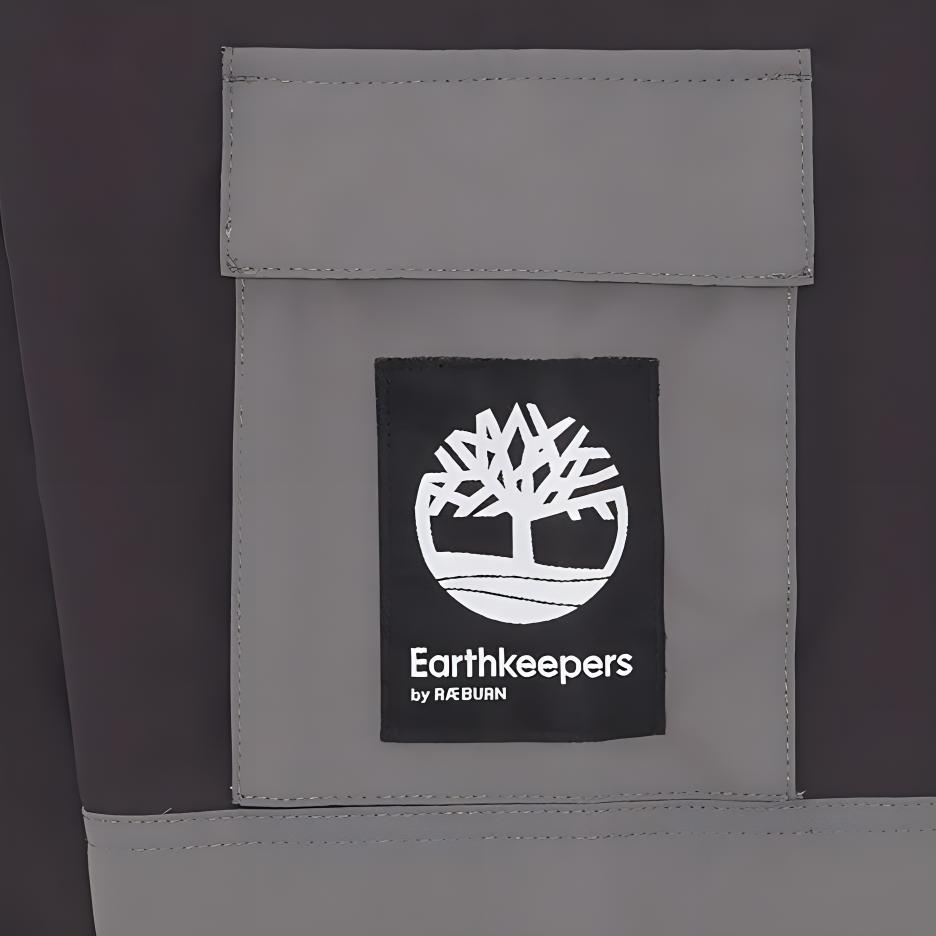 Timberland Logo Print Hooded Long Sleeve Jacket Men Jackets Black A25KE-M45