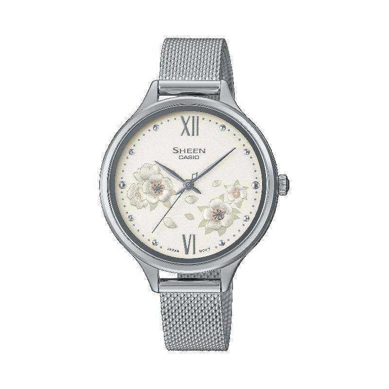

Casio Sheen Women s Stainless Steel 50M Water Resistant Analog Quartz Watch SHE-4551M-7A белый