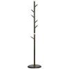 Vintage Coat Rack Stand Freestanding Hall Tree with 6 Hooks Bamboo Frame for Entryway Hallway Bedroom Walnut