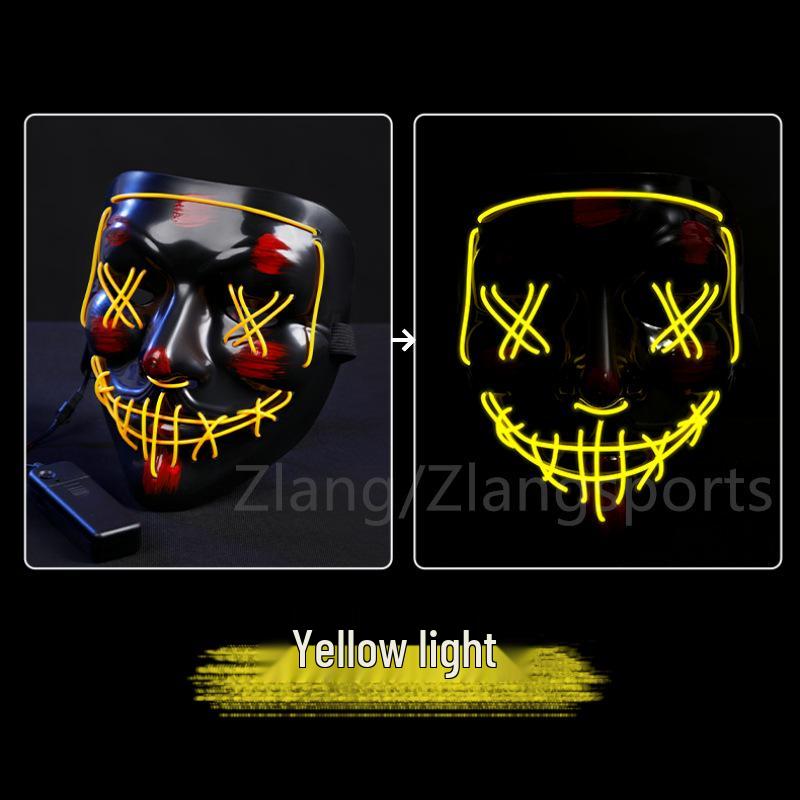LED Cyberpunk Halloween Blood-Stained Ghost Mask