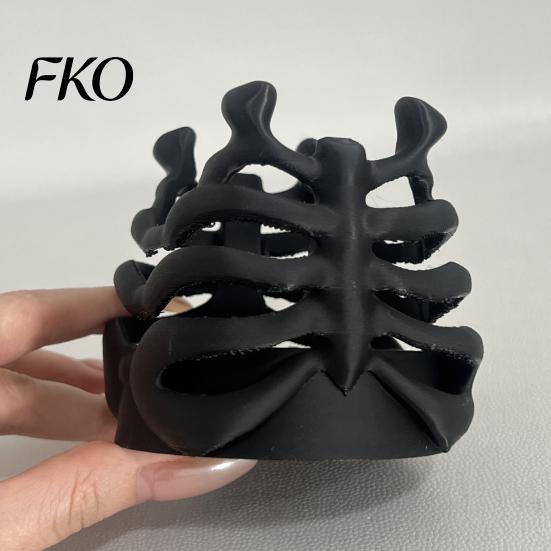 Dark Style Desk Accessory Skeleton Ribcage Bone Pen Holder, 3D Printed Pencil Cup, Gothic Holder Organizer for Pens Pencils Makeup Brushes Dust