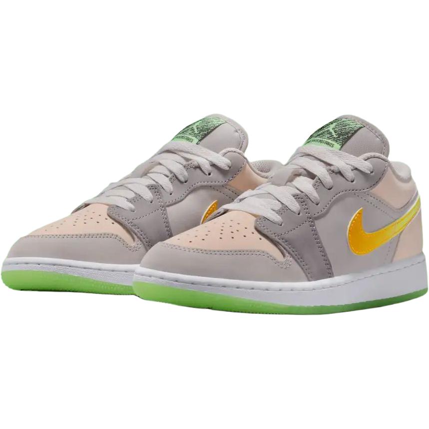 Air Jordan 1 Low GS Erase Your Mistakes Kids Sneakers Grey Desert-Sand Barely-Orange HQ2030-001