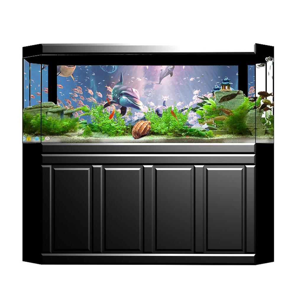 Background Poster Decorative Painting PVC Sticker Landscape Image for Aquarium Fish