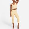 Nike Yoga Luxe Jacquard Solid Quick-Dry Breathable High-Waist Leggings Women Leggings Yellow DA1065-294
