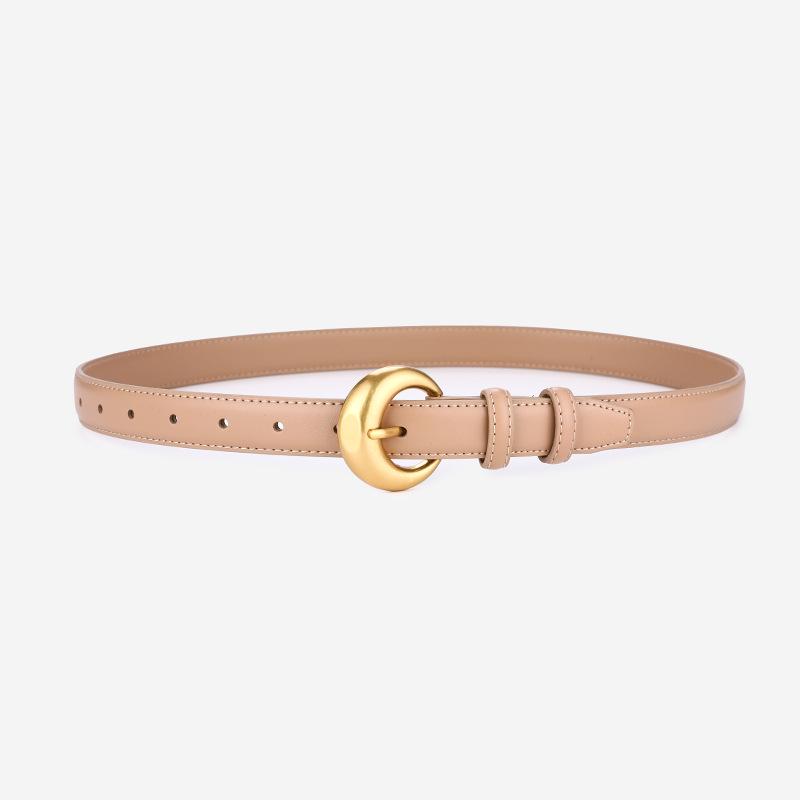 

Women s Retro Distressed Genuine Leather Belt with Pin Buckle - Trendy Korean Style for Dress & Jeans 105 cm