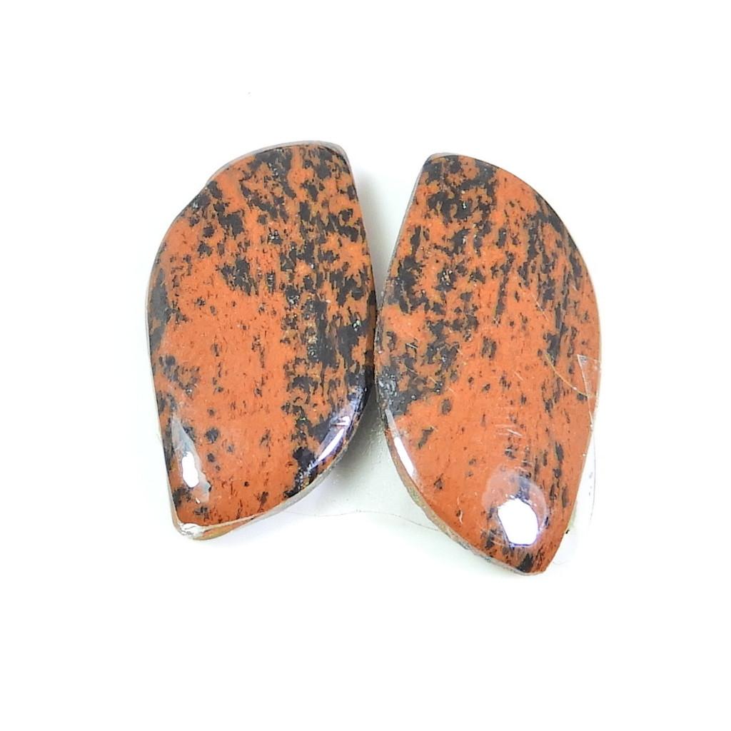 Natural Marconi Jasper Matched pair Fancy Cabochon Loose Gemstone 13X24X03MM SK-314