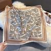 Korean New Versatile Fashion 71 Imitation Silk Square Scarf Women's High-end Sense Neck Protection Neck Scarf Silk Scarf