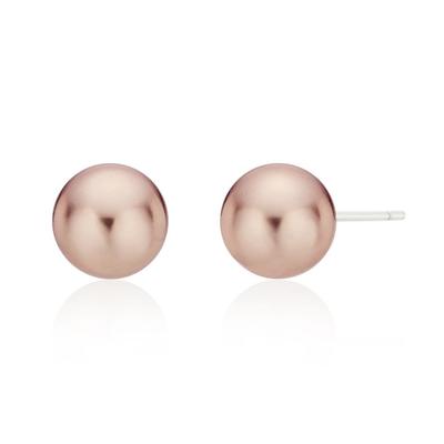 Silber925 Roségold Perlenohrringe