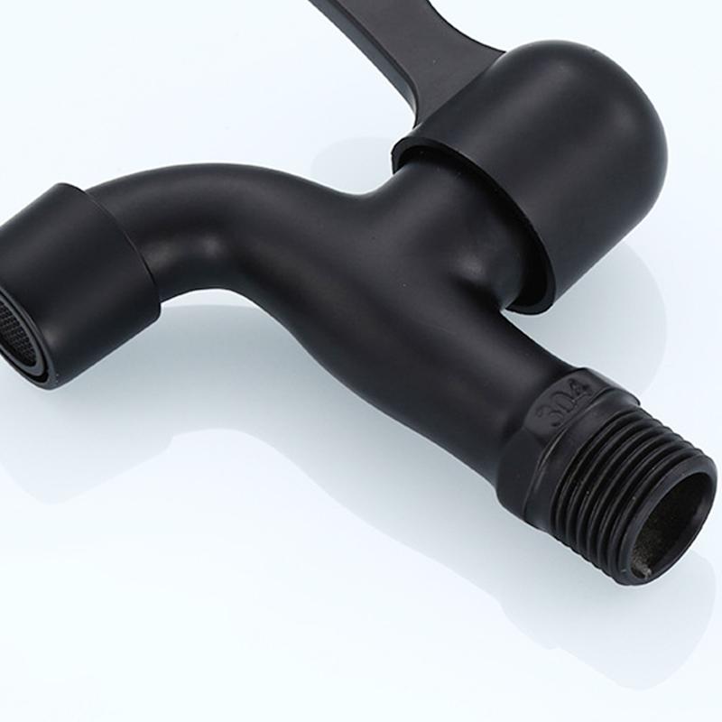 304 Stainless Steel Black And White Washing Machine Faucet Outdoor Garden Washing Machine Mop Tap