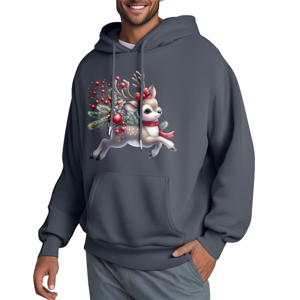 Men's Hooded Sweatshirt, Contrasting Color Sweatshirt, Sports   Casual Jacket